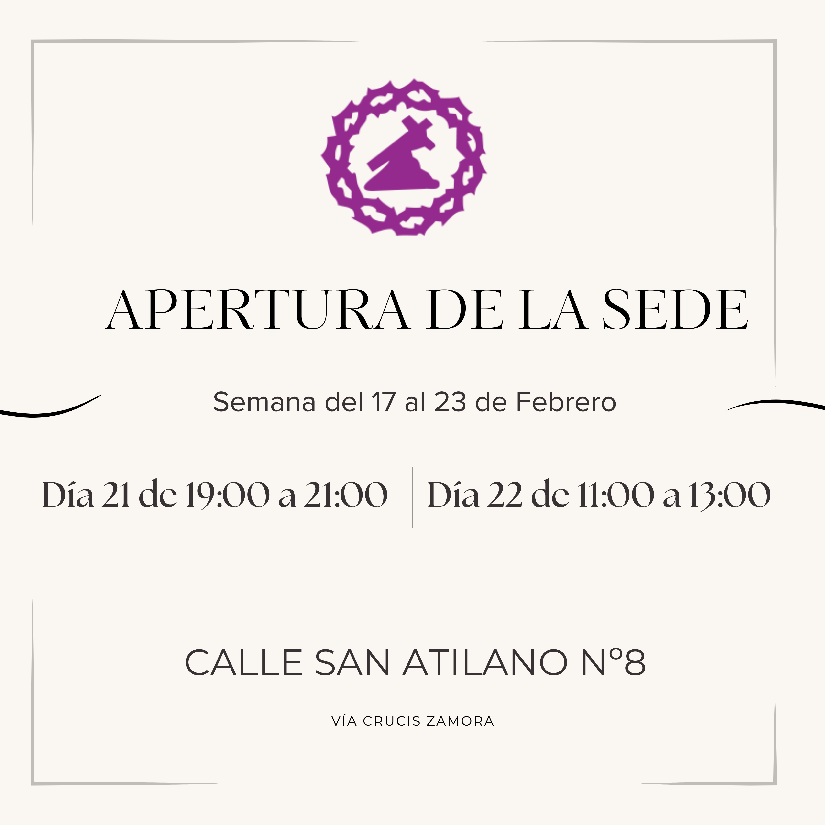 Apertura de la sede semana del 17 al 23 de Febrero