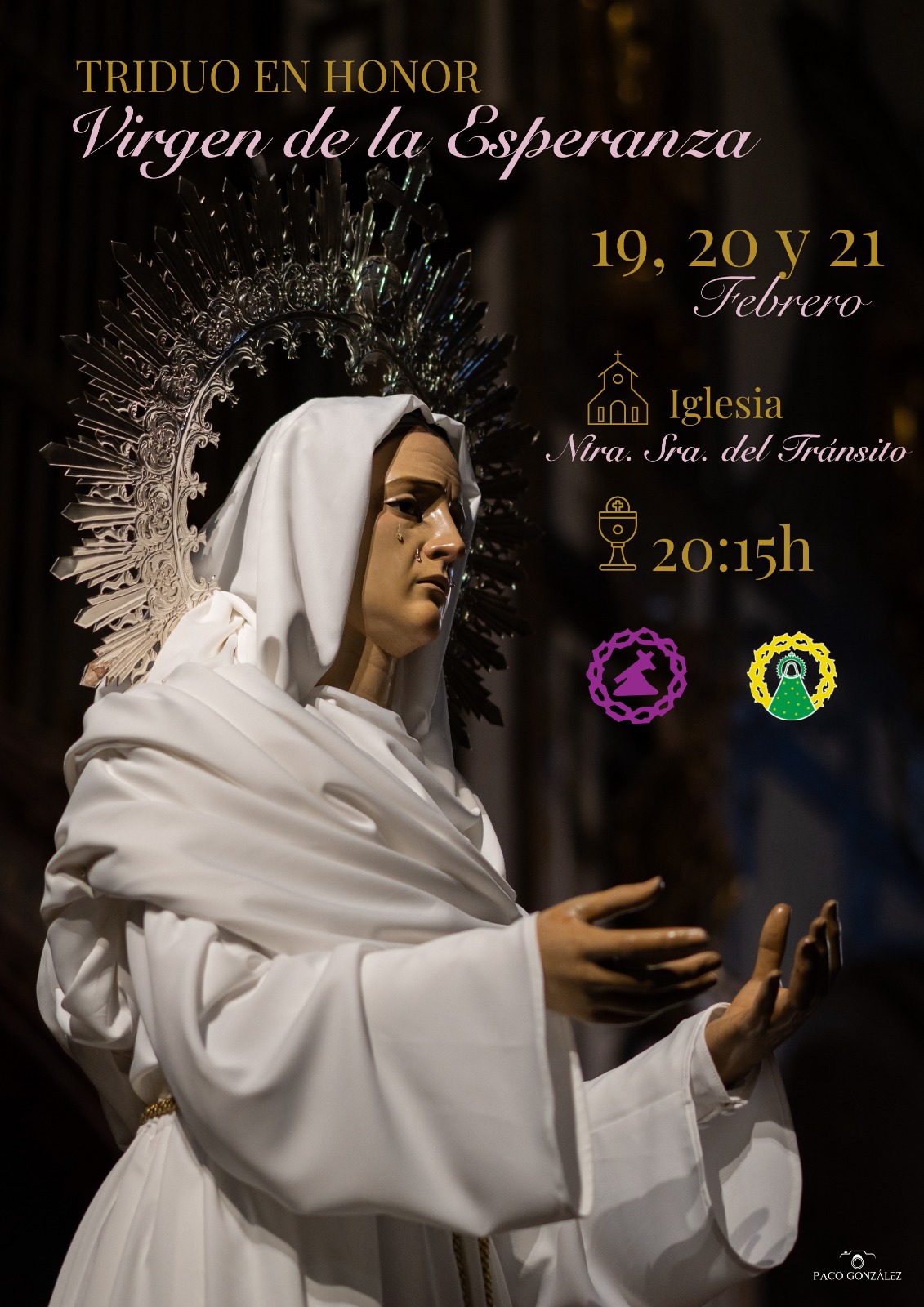 Recordatorio Triduo en honor a la Virgen de la Esperanza